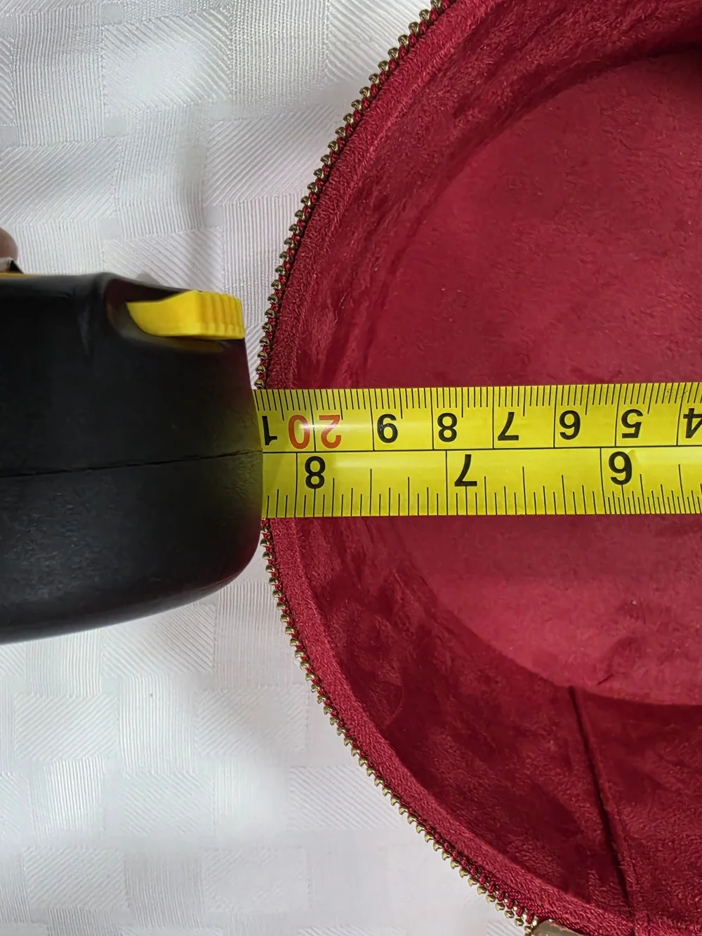 Bobbi Brown Red Round Cosmetic Case with Gold Hardware